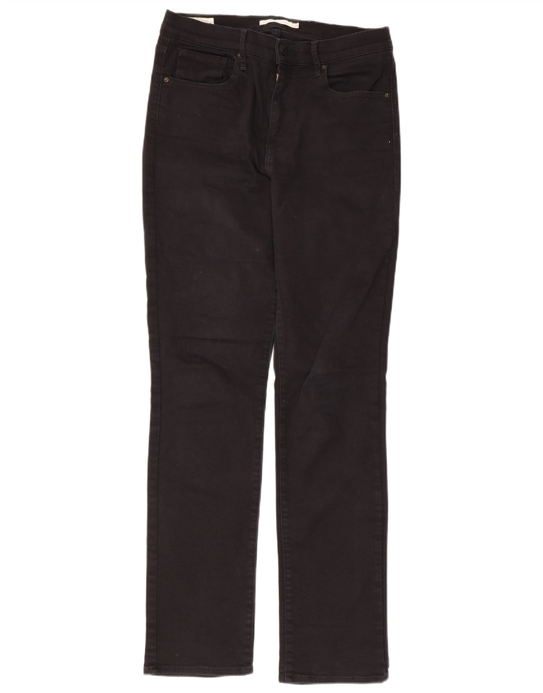 Damskie dżinsy LEVI'S 724 z wysokim stanem W31 L31, czarna bawełna