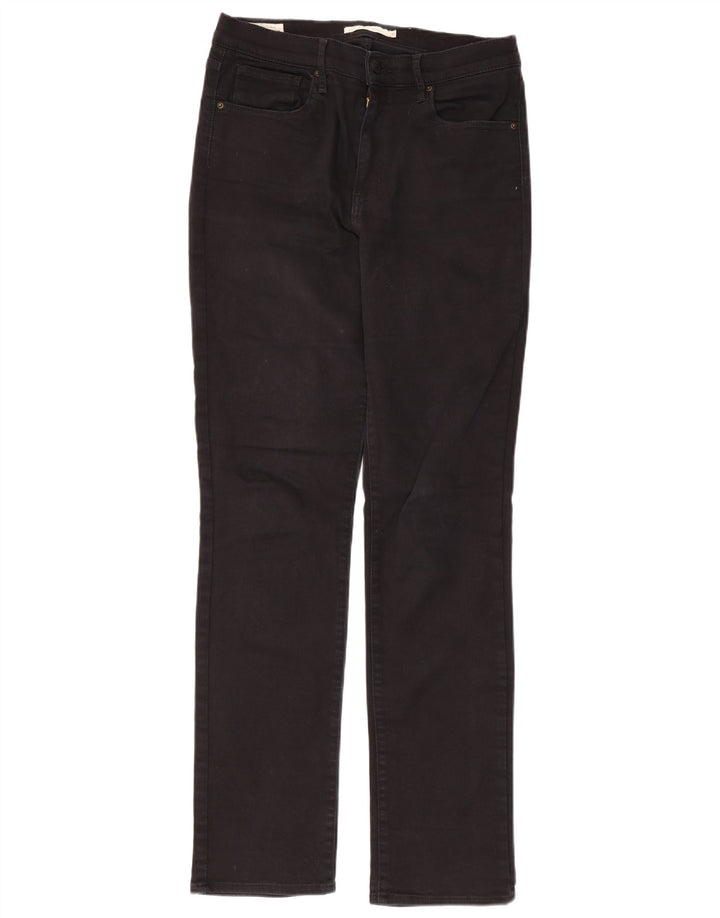 Damskie dżinsy LEVI'S 724 z wysokim stanem W31 L31, czarna bawełna