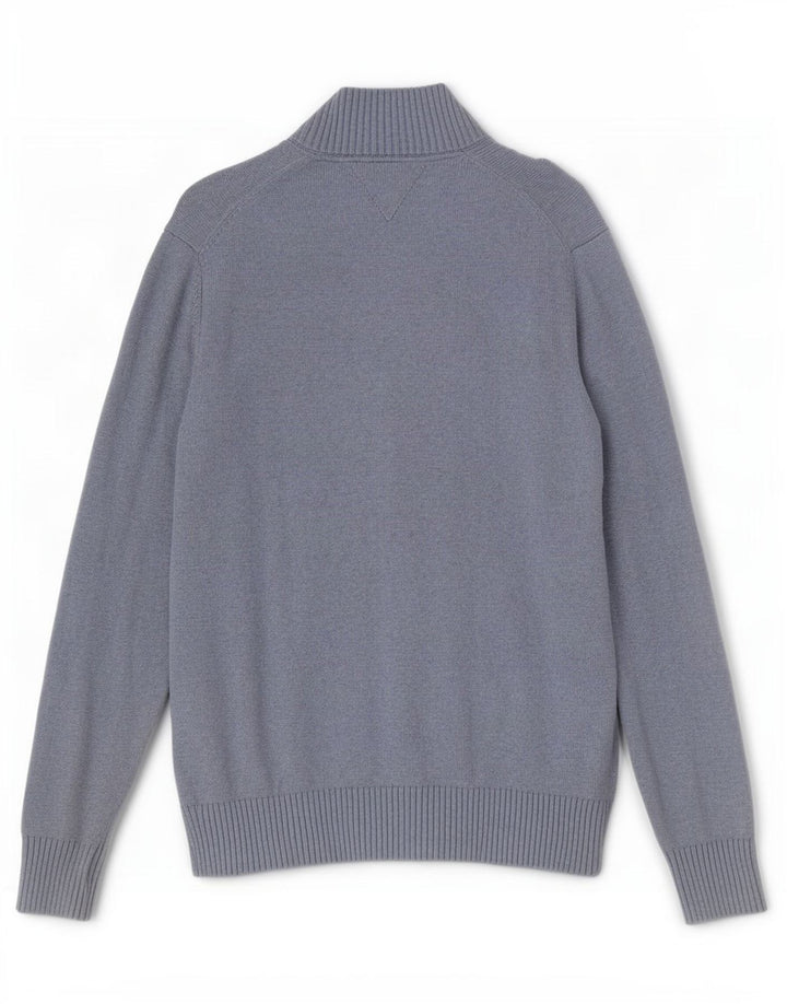 Męski sweter rozpinany Tommy Hilfiger w kolorze średniego błękitu, bawełniany