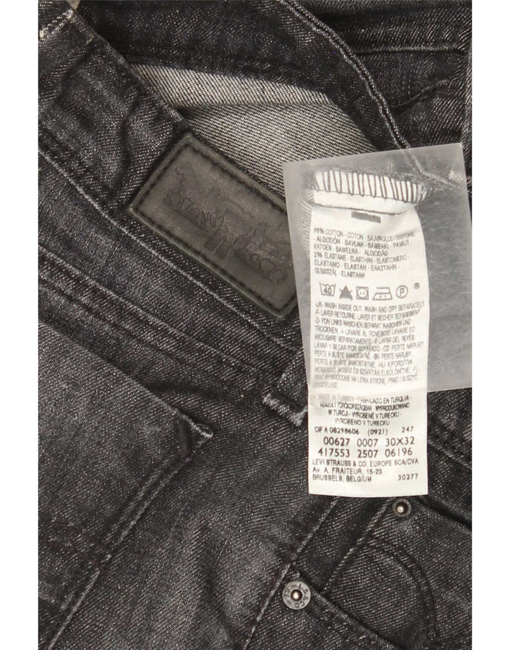 Damskie dżinsy Levi's 627 Straight W30 L29 Szara bawełna