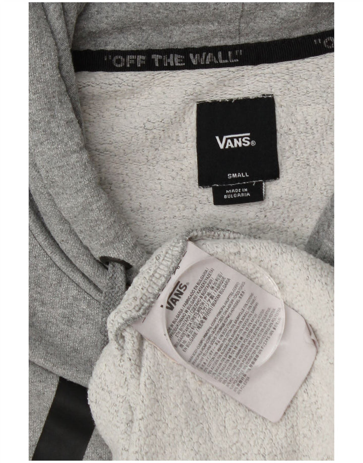 Męski sweter z kapturem Vans z grafiką, mały, szary, z bawełny w cętki