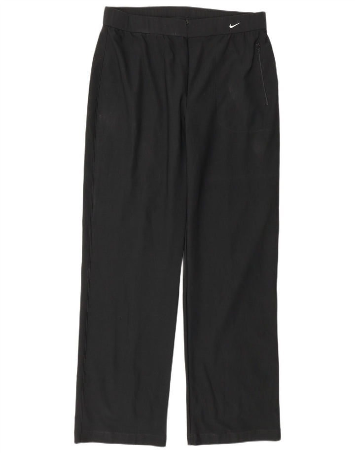 Damskie spodnie dresowe Nike US 12/14, duże, czarne, poliestrowe