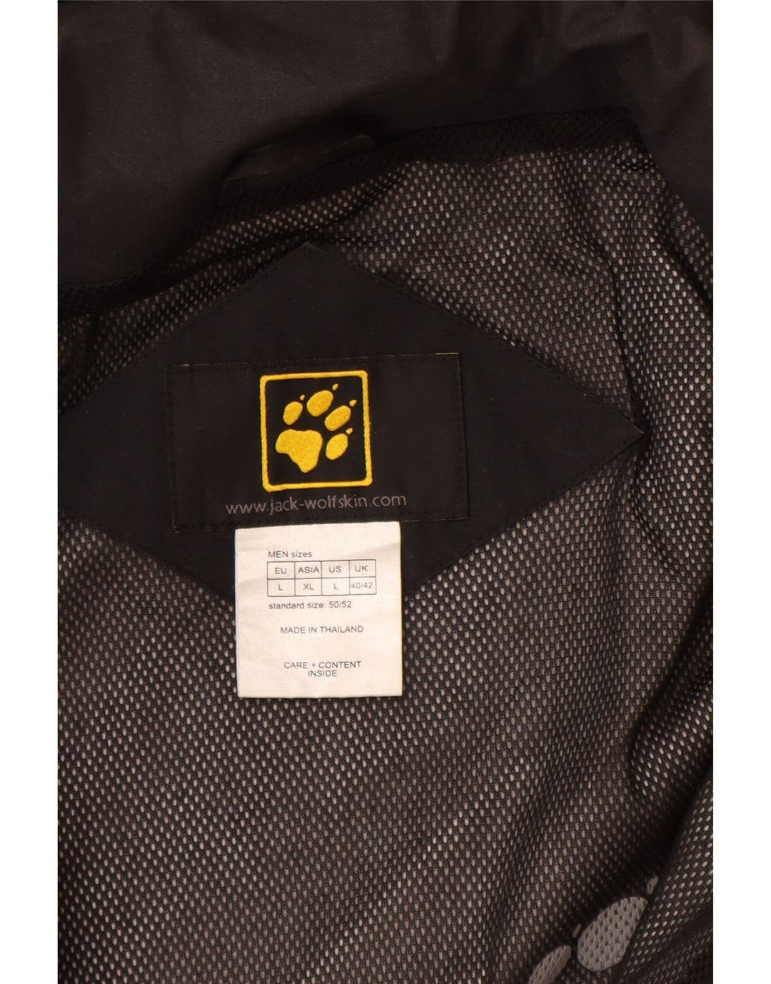 Męska kurtka wiatrówka Jack Wolfskin z kapturem UK 40/42, duży czarny poliester