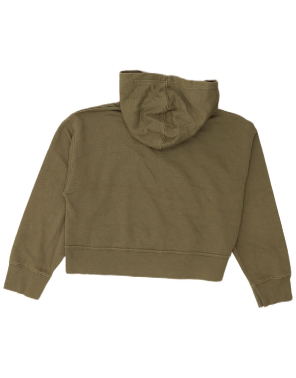 Damski sweter z kapturem i bluzą oversize Zara UK 14, średni zielony, bawełniany
