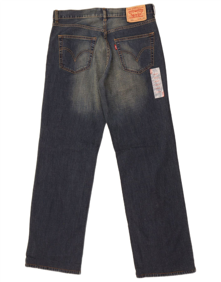 Męskie jeansy Levi's 511 Slim W34 L34 Niebieska bawełna