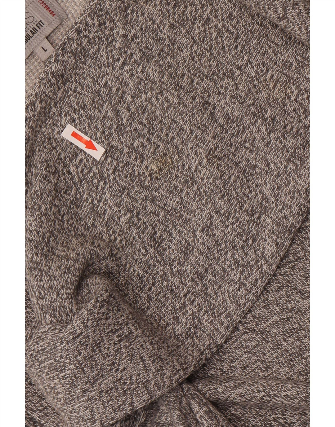 Marks & Spencer Męski sweter z okrągłym dekoltem, duży, szary, nakrapiany