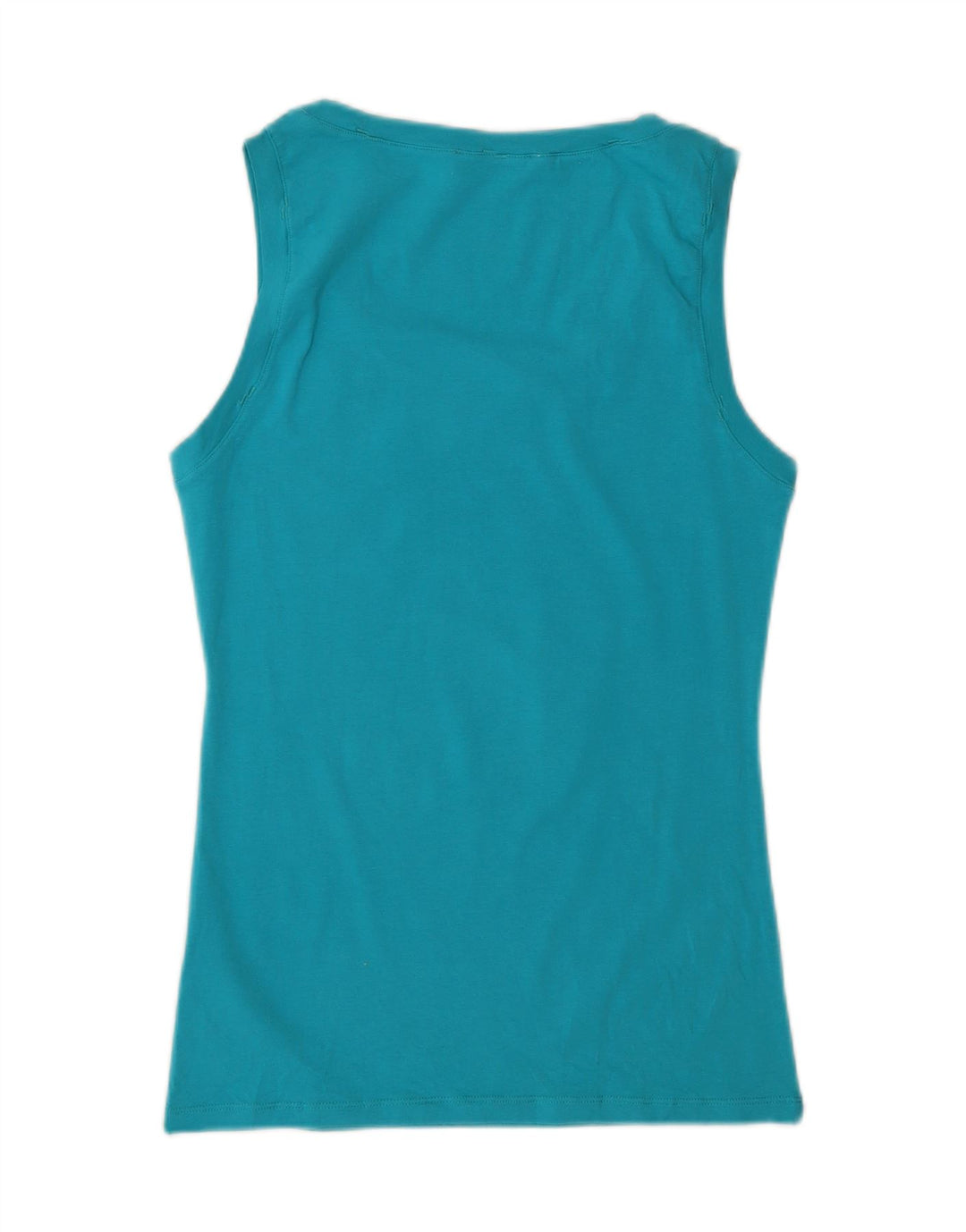 LIU JO Womens Graphic Vest Top UK 10 Small Blue Cotton Vintage Liu Jo and Second-Hand Liu Jo from Messina Hembry 