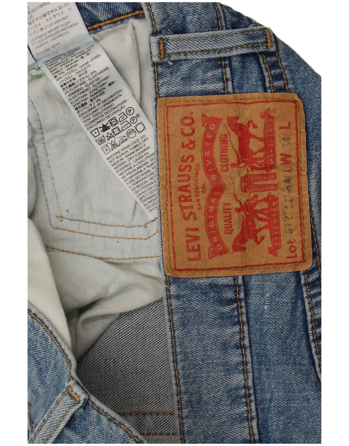 Męskie jeansy Levi's 512 Distressed Slim Tapered W34 L32 Niebieskie bawełniane