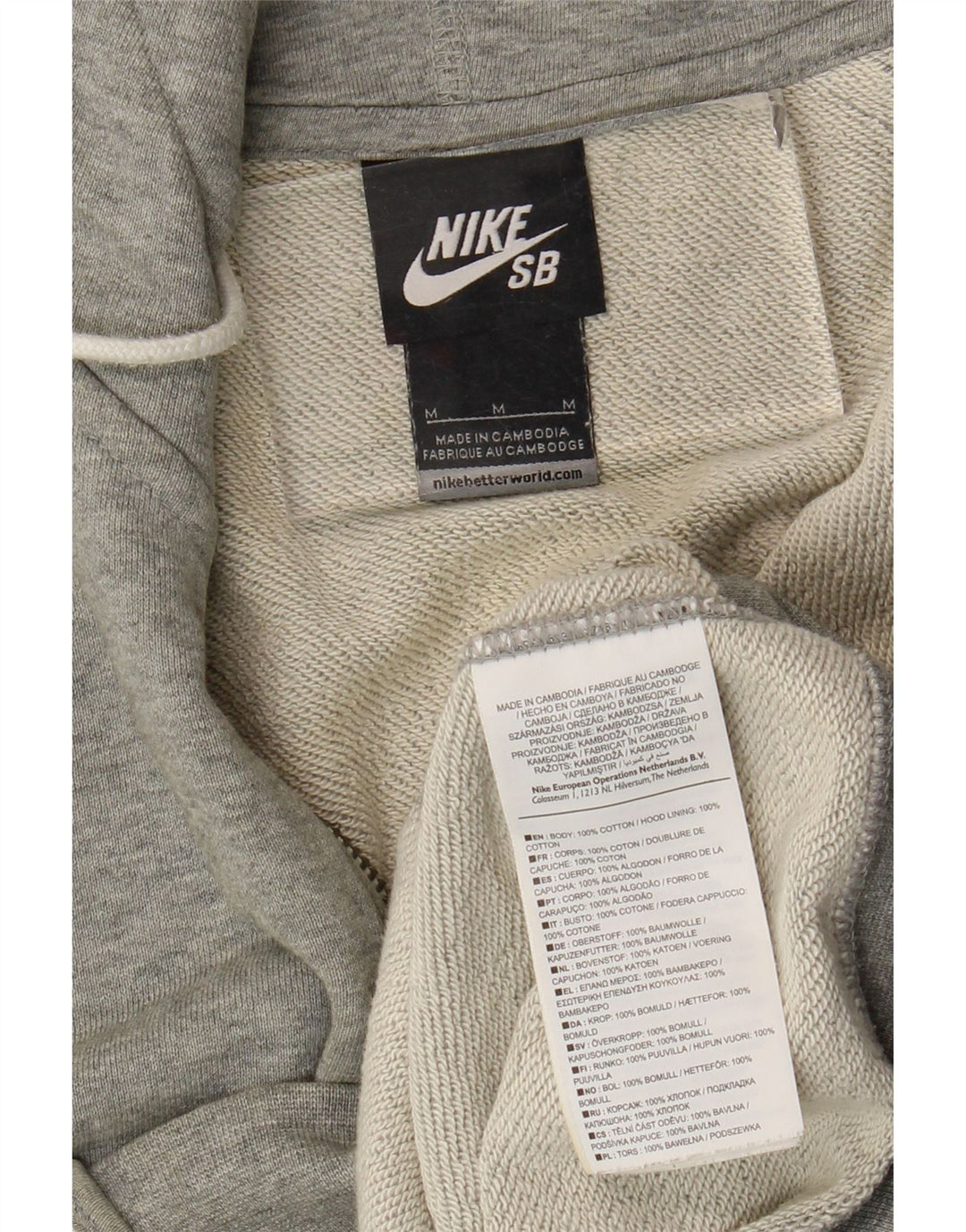 Męski sweter z kapturem i zamkiem Nike, średnioszary, bawełniany