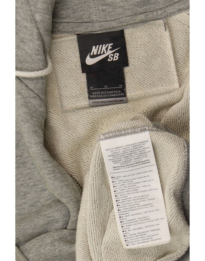Męski sweter z kapturem i zamkiem Nike, średnioszary, bawełniany
