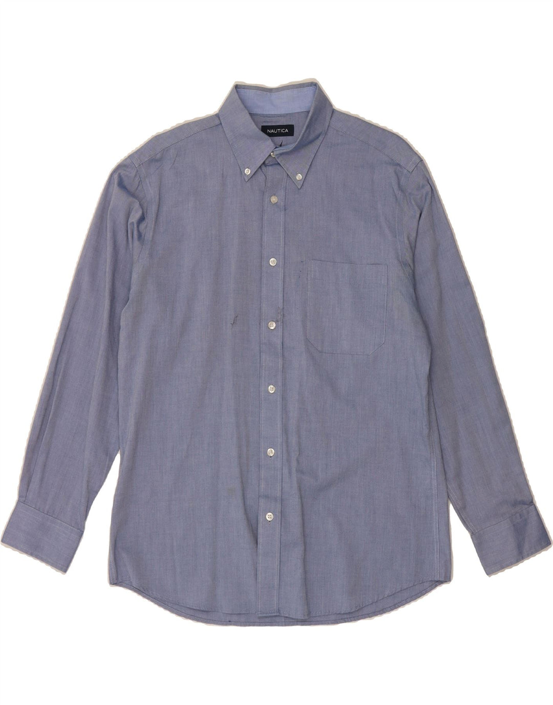 NAUTICA Mens Shirt Size 15 1/2 Medium Blue Cotton Vintage Nautica and Second-Hand Nautica from Messina Hembry 