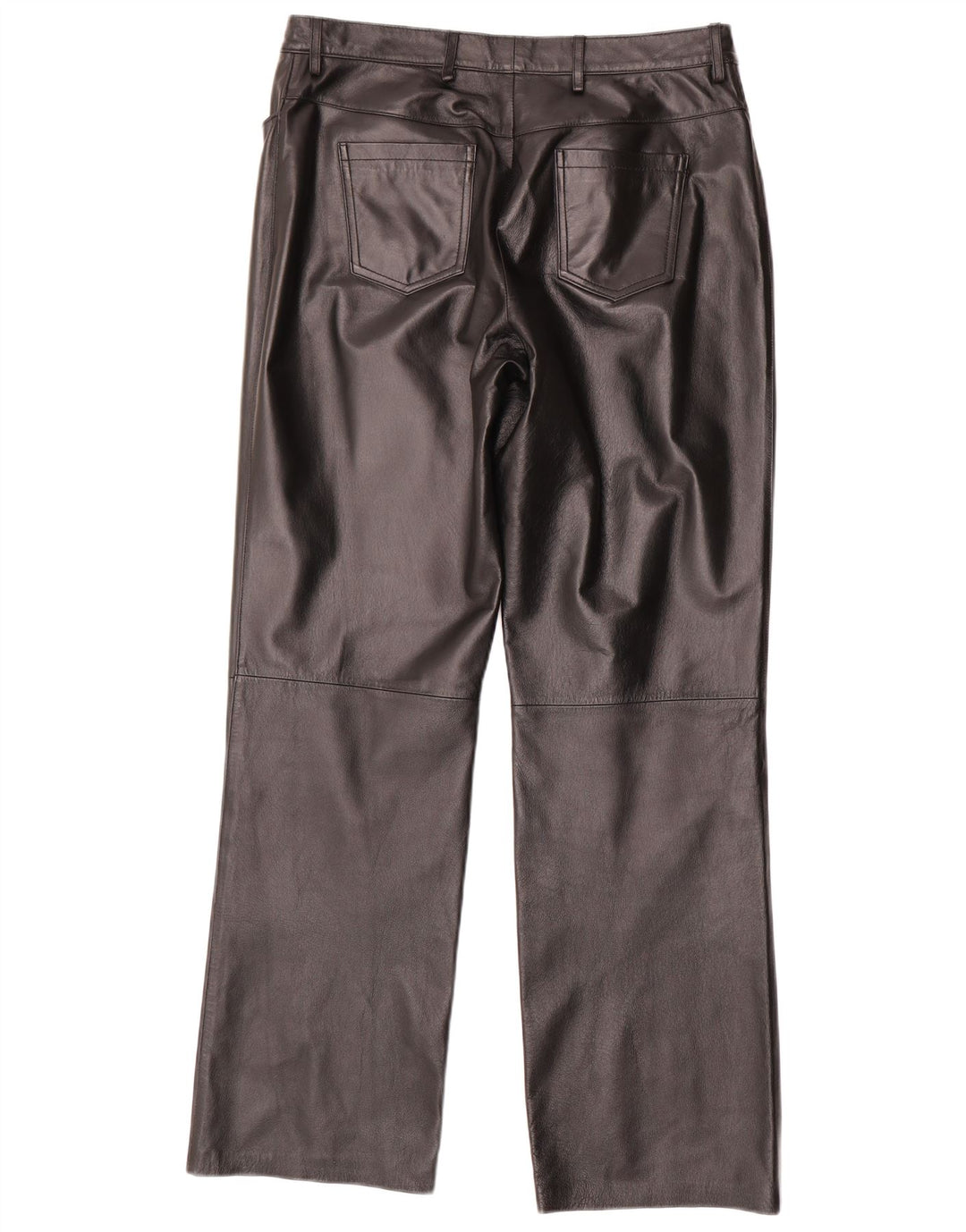 Spodnie skórzane damskie vintage UK 14 Medium W30 L31 Czarna skóra