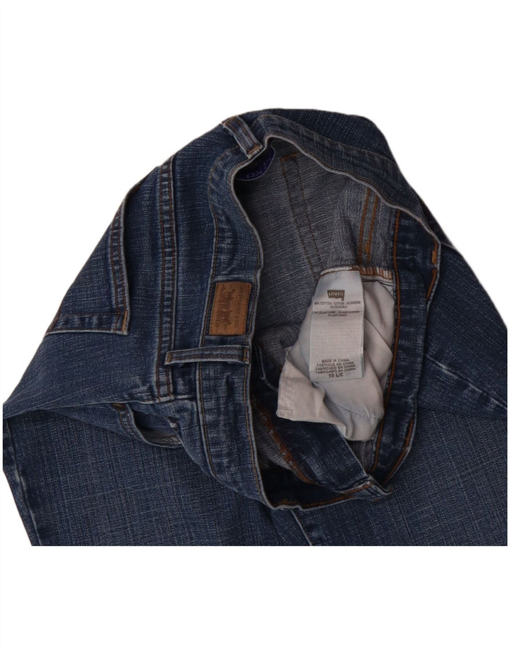 Damskie jeansy LEVI'S 515 Bootcut US 10, duże, W30 L32, niebieska bawełna