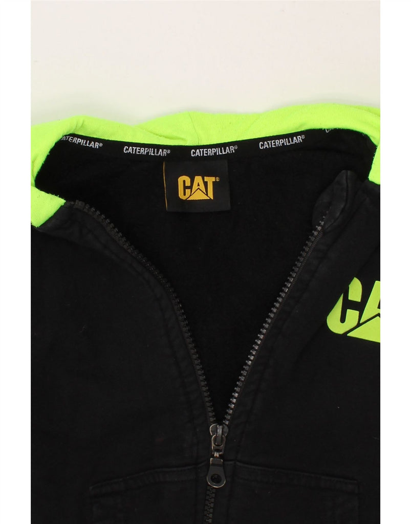 CATERPILLAR Boys Graphic Zip Hoodie Sweater 3-4 Years Black Colourblock Vintage Caterpillar and Second-Hand Caterpillar from Messina Hembry 