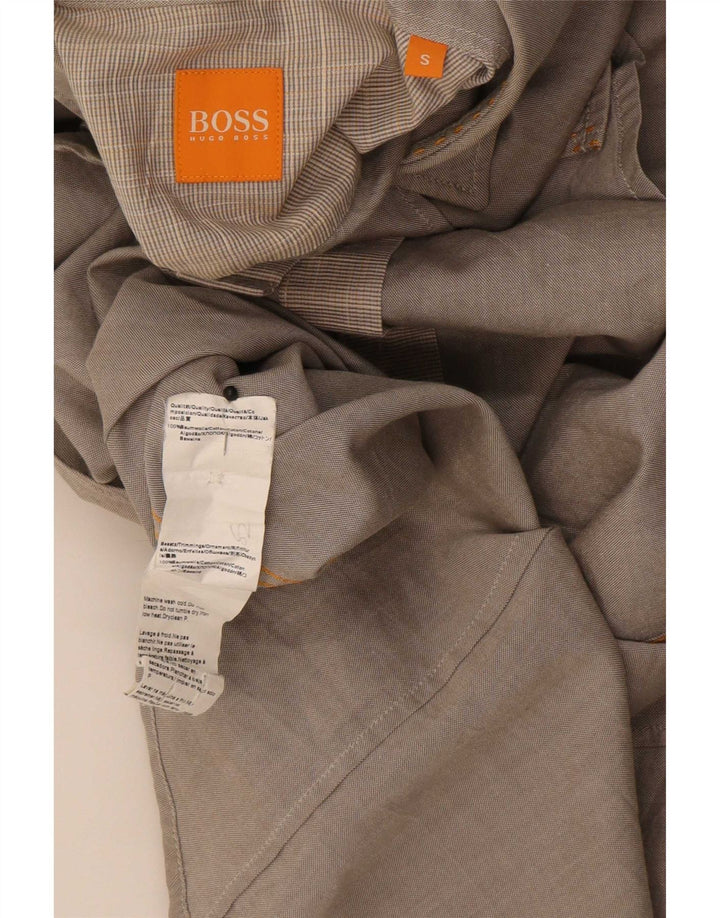 Koszula męska Hugo Boss, mała, szara, bawełniana