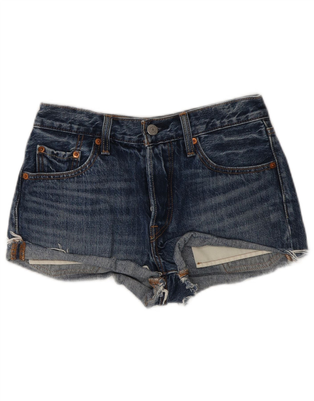 Damskie spodnie jeansowe LEVI'S 501 W24 XS, niebieska bawełna