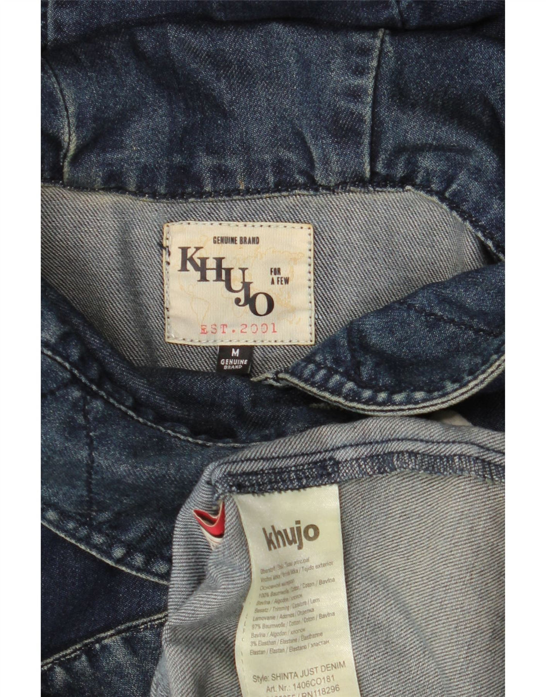 Damski płaszcz z kapturem KHUJO UK 14, średni granatowy, bawełniany