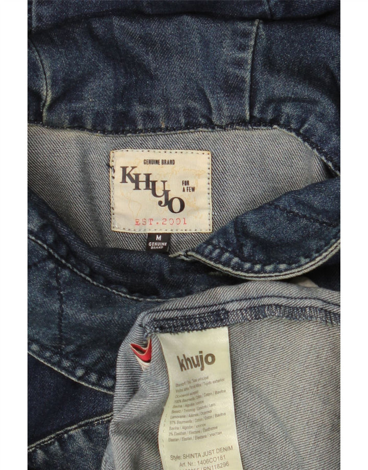 Damski płaszcz z kapturem KHUJO UK 14, średni granatowy, bawełniany