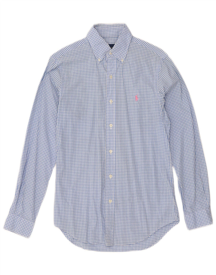 Koszula męska Ralph Lauren XS, niebieska bawełniana kratka