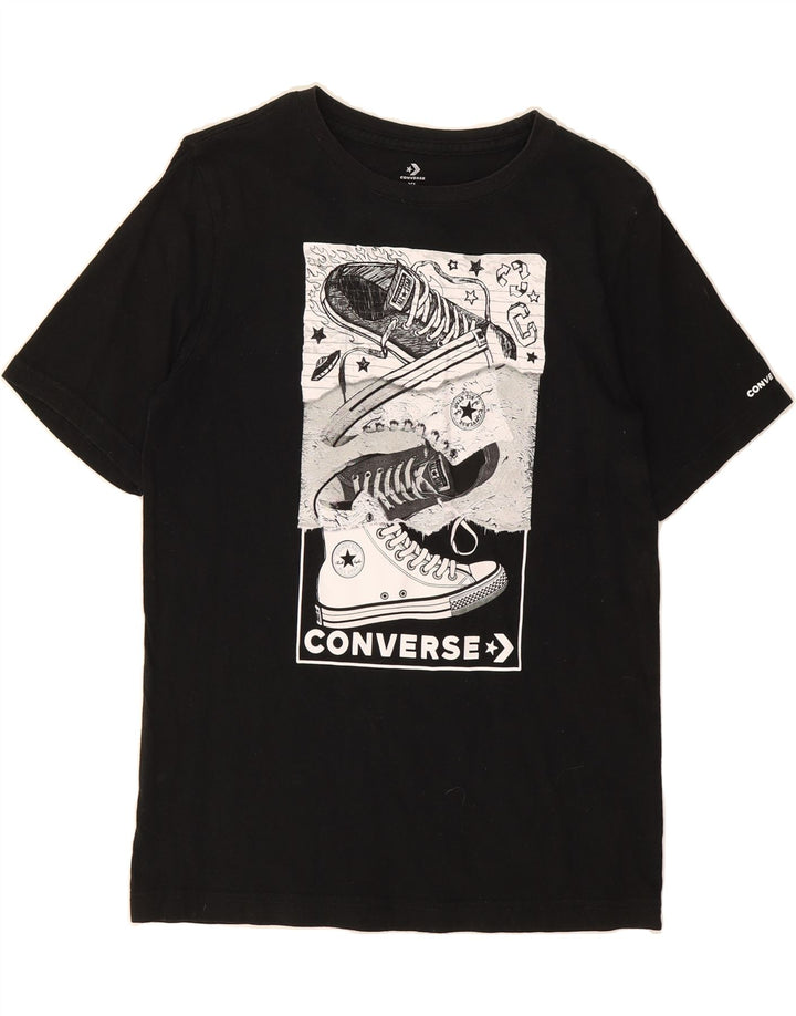 CONVERSE Boys Graphic T-Shirt Top 13-14 Years Black Vintage Converse and Second-Hand Converse from Messina Hembry 