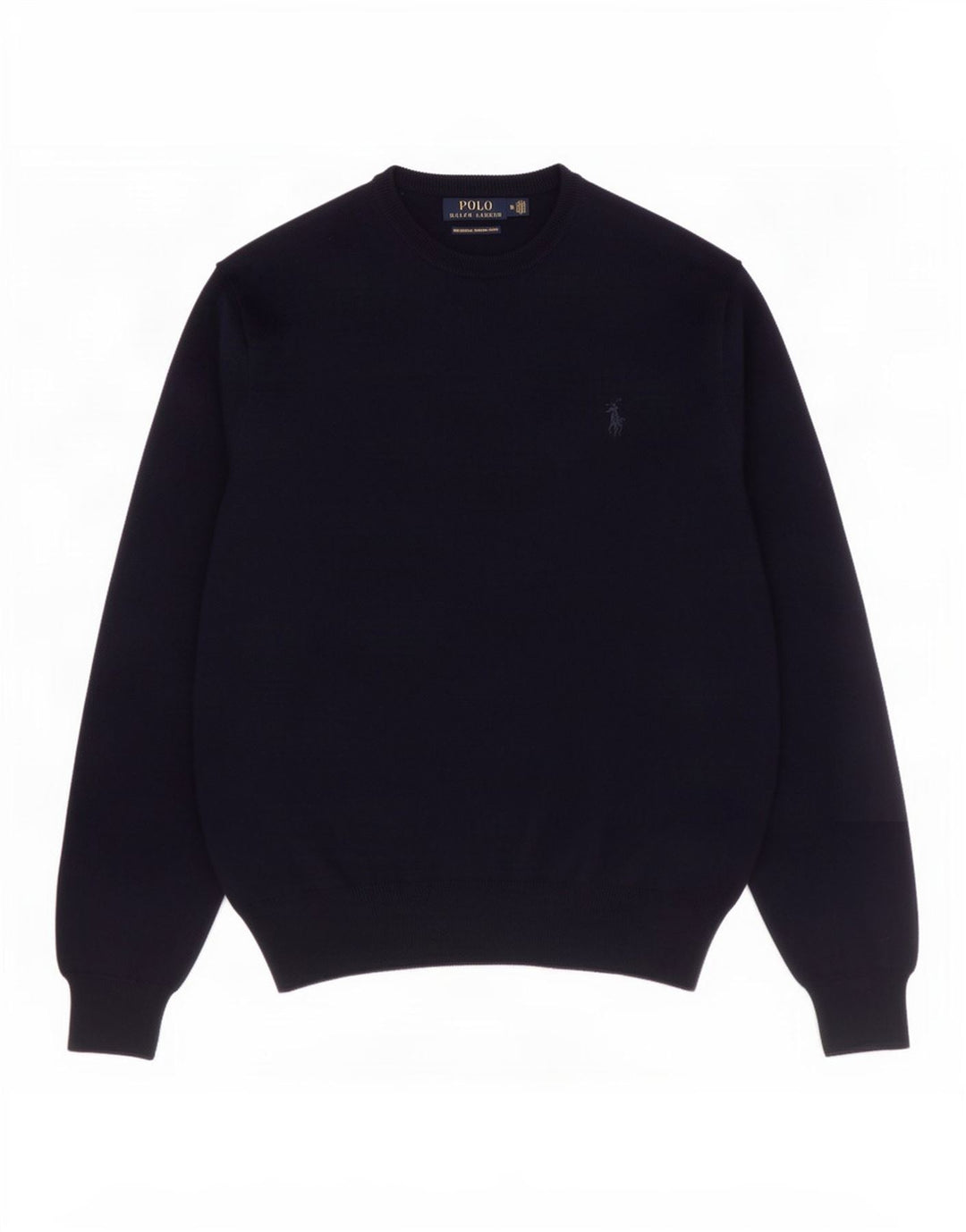 Męski sweter z okrągłym dekoltem Polo Ralph Lauren, średni granatowy