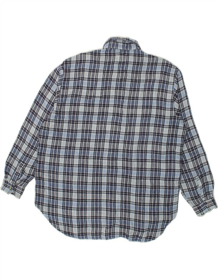 BRUGI Mens Flannel Shirt XL Blue Check Acrylic Vintage Brugi and Second-Hand Brugi from Messina Hembry 