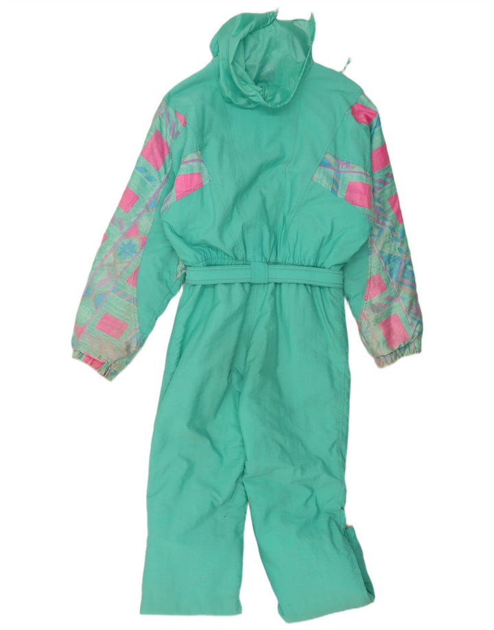 Męski kombinezon narciarski z kapturem C.KEER, duży, turkusowy, geometryczny