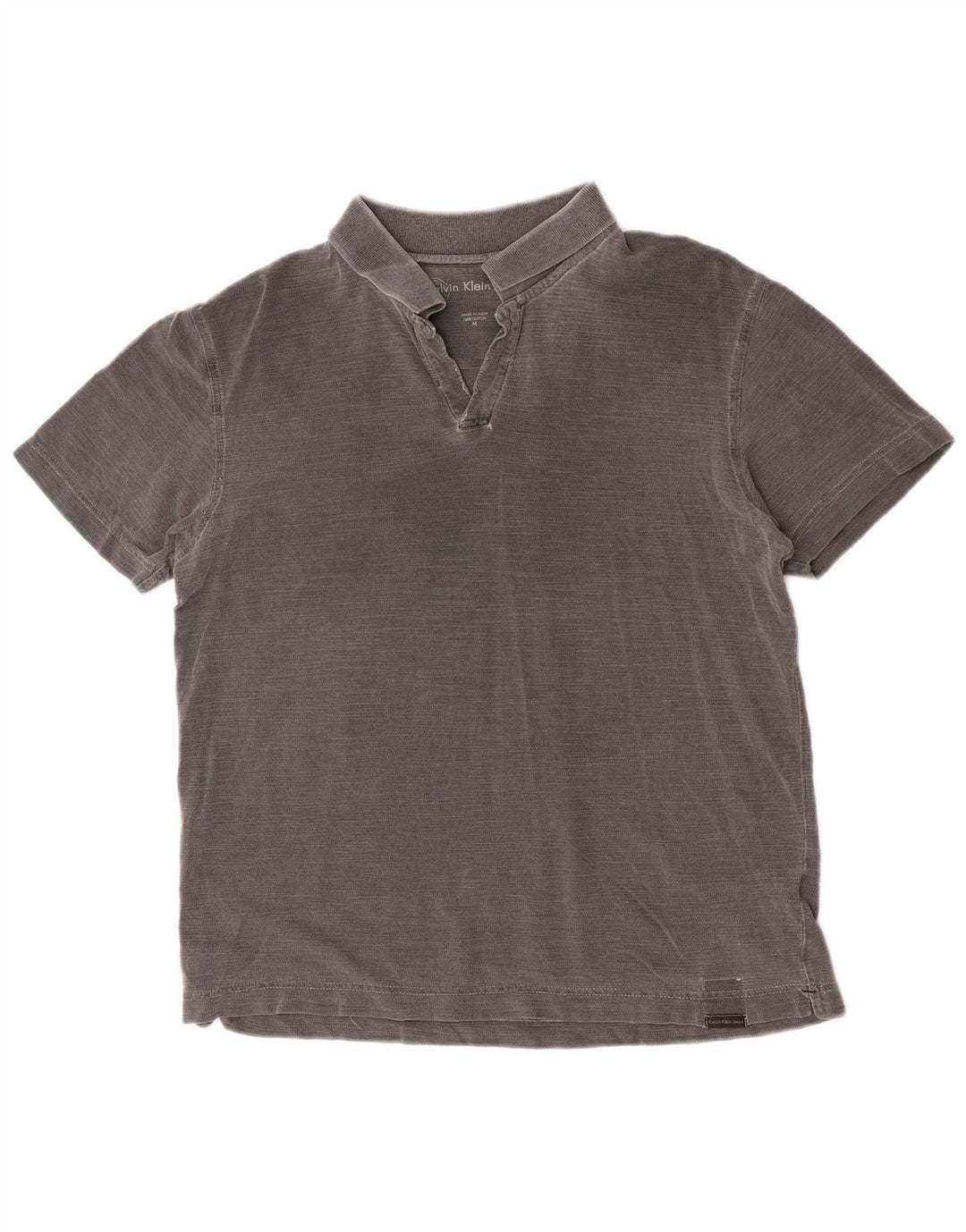 Męska koszulka polo Calvin Klein Jeans, średnioszara, bawełniana