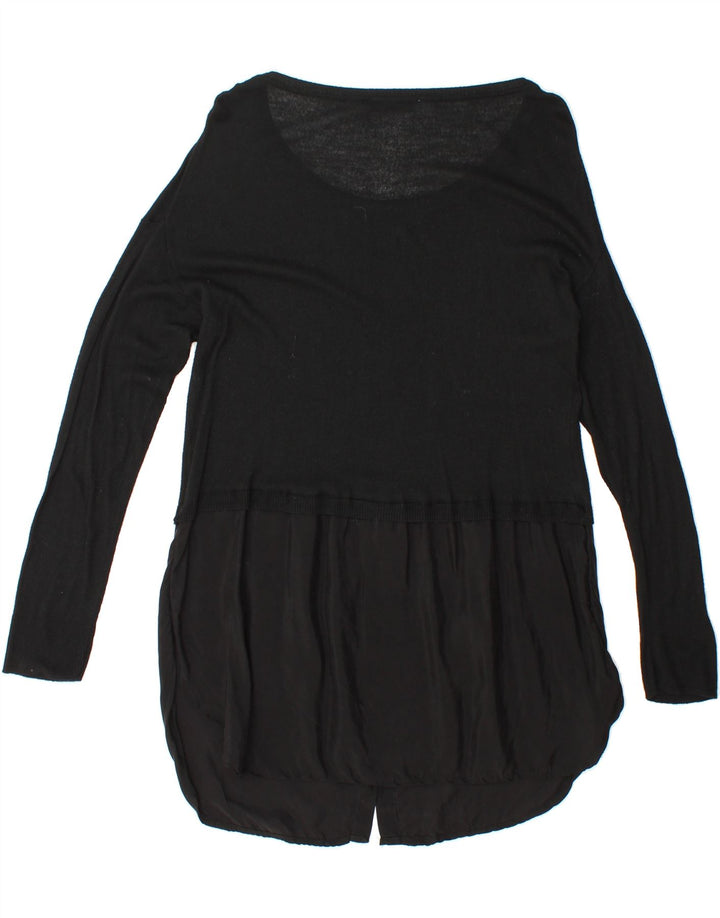 ZARA Womens Boat Neck Jumper Sweater UK 10 Small Black Vintage Zara and Second-Hand Zara from Messina Hembry 
