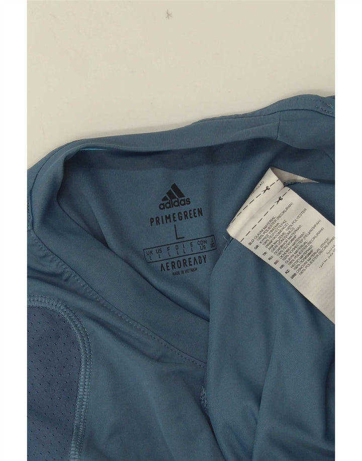 Męska koszulka Adidas Aeroready Top, duża, niebieska, z poliestru