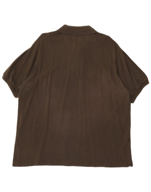 LACOSTE Mens Polo Shirt Size 7 2XL Khaki Cotton