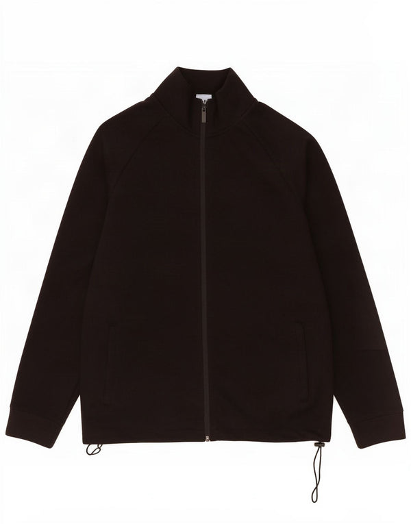 Zara Mens Tracksuit Top Jacket Medium Black Polyester