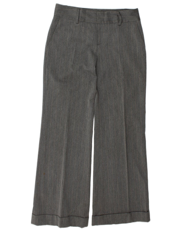 Damskie spodnie chino z szeroką nogawką Zara EU 38 Small W28 L30 Szare paski
