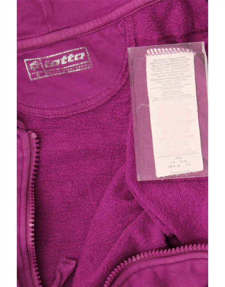 Damski sweter oversize z kapturem i zamkiem błyskawicznym LOTTO UK 10 Small Bordowy