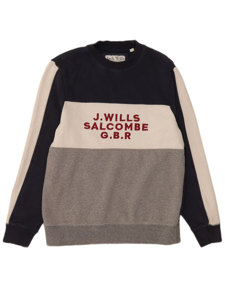 Męski sweter Jack Wills Salcombe, duży, wielokolorowy blok kolorów