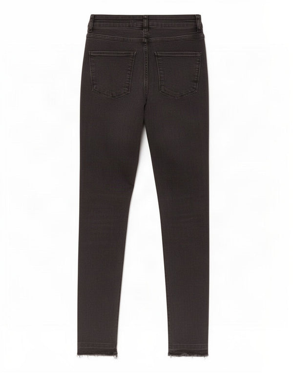 Damskie jeansy obcisłe z wysokim stanem Zara EU 38 Small W28 L27 Czarna bawełna