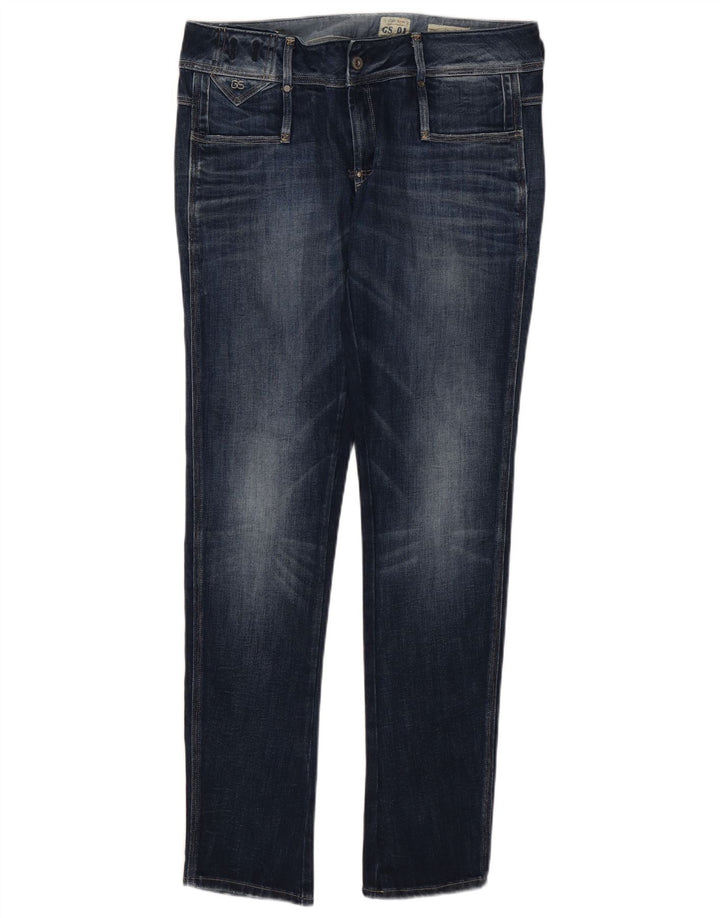 G-Star Damskie 3301 Slim Jeans W32 L32 Granatowa bawełna