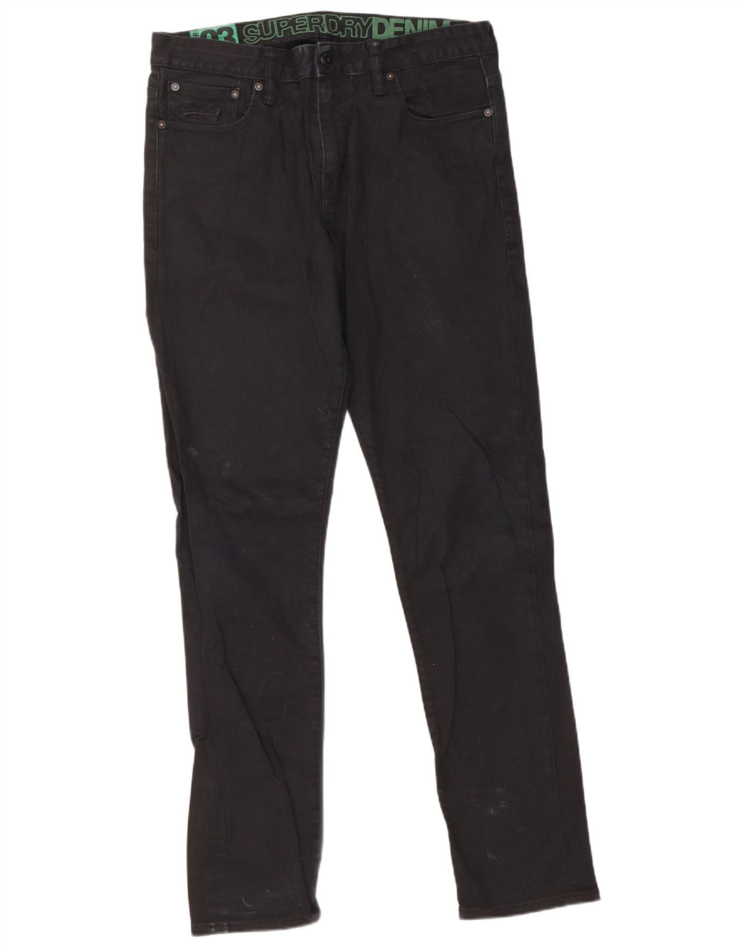 Męskie jeansy Superdry W34 L34, czarne, bawełniane
