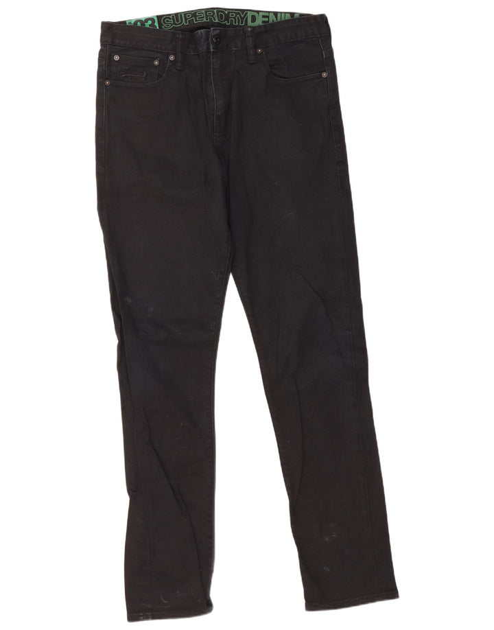 Męskie jeansy Superdry W34 L34, czarne, bawełniane