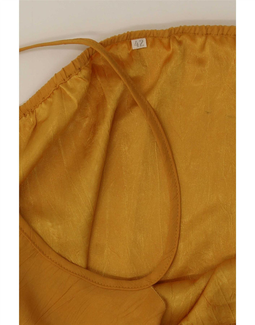 Vintage damski top na ramiączkach IT 42 średni żółty