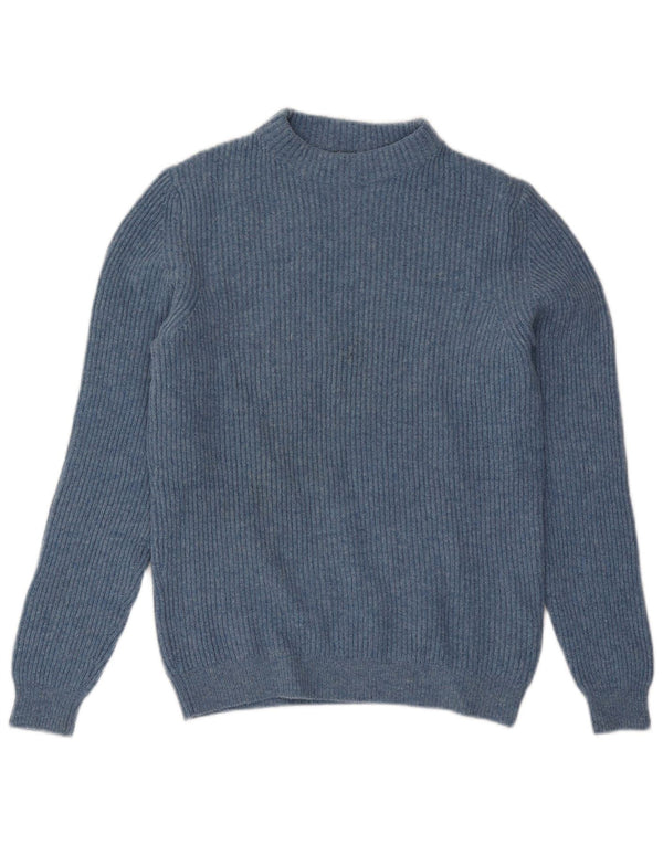Męski sweter z golfem Massimo Dutti, średnioniebieski, wełniany