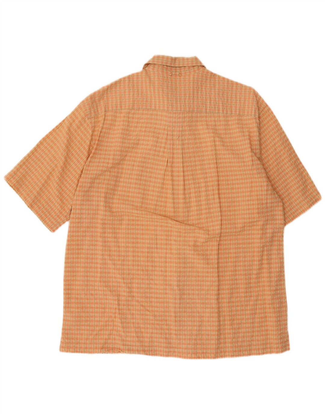 Męska koszula z krótkim rękawem Timberland, bawełniana w średnią pomarańczową kratkę