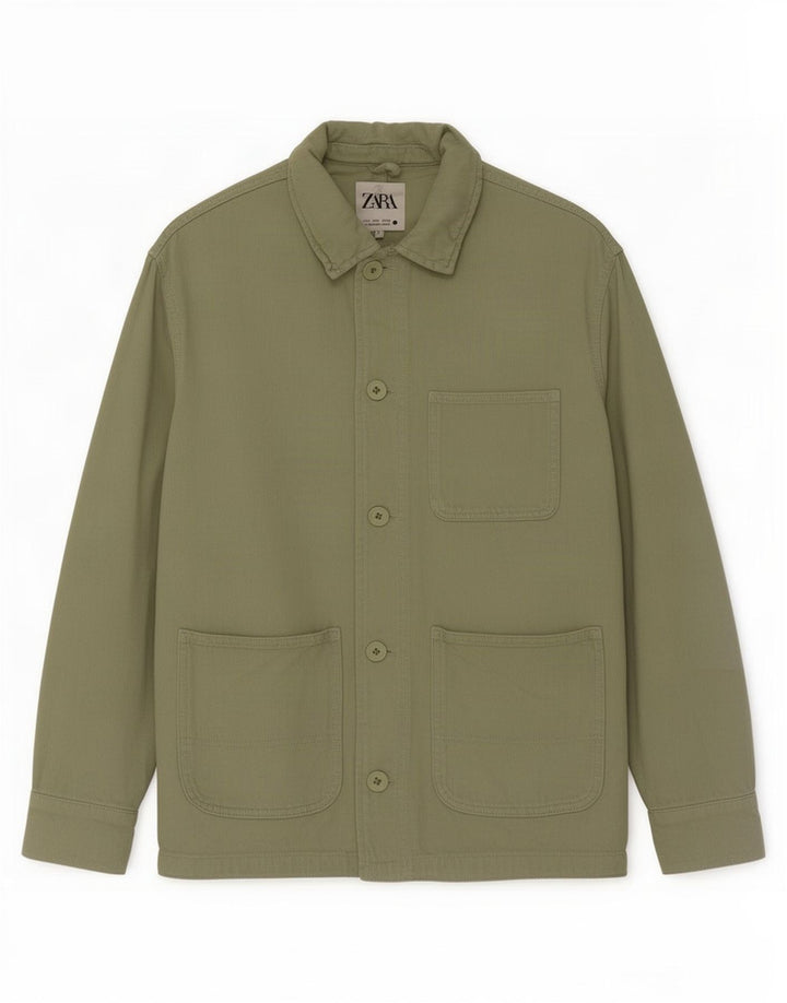 Kurtka męska Zara Utility UK 36 Small, zielona bawełniana
