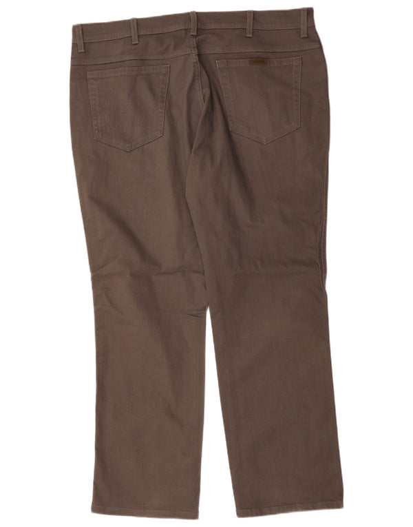Męskie spodnie codzienne Wrangler o regularnym kroju W42 L30 Szara bawełna