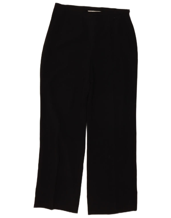 Max Mara Womens Loose Fit Casual Trousers UK 12 Medium W30 L30 Black