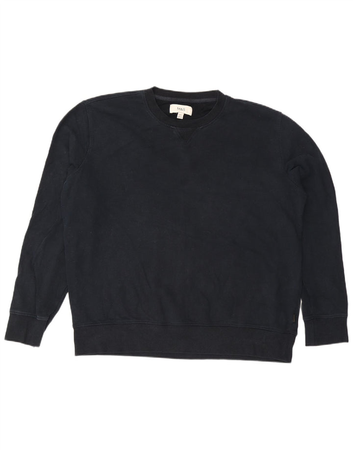Marks & Spencer Męski sweter bluzowy 2XL granatowy, bawełniany