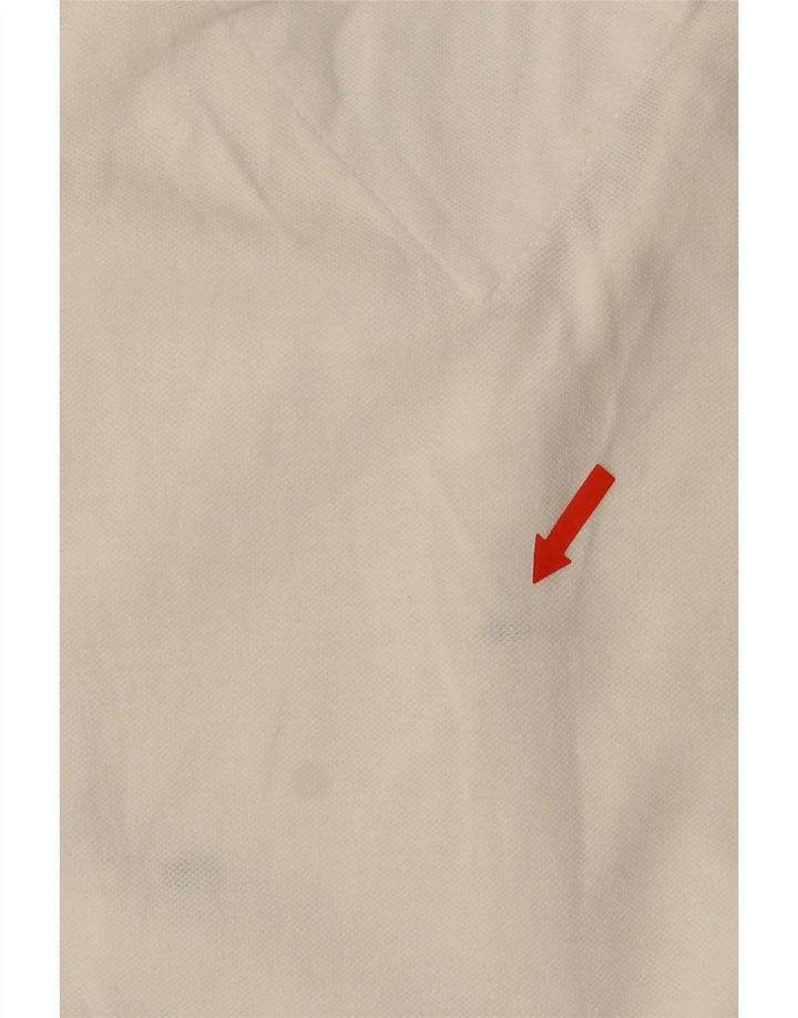 Damska koszulka polo Tommy Hilfiger UK 12, średnia biała bawełna