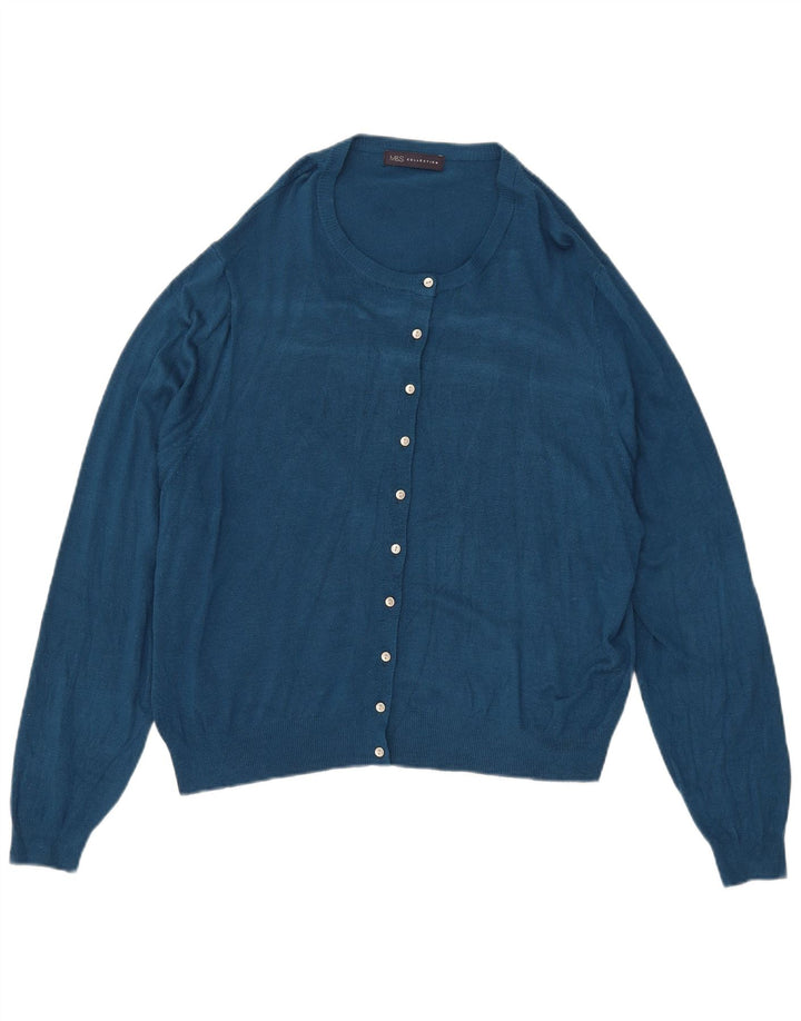 Marks & Spencer Damski sweter rozpinany UK 18 XL Niebieski