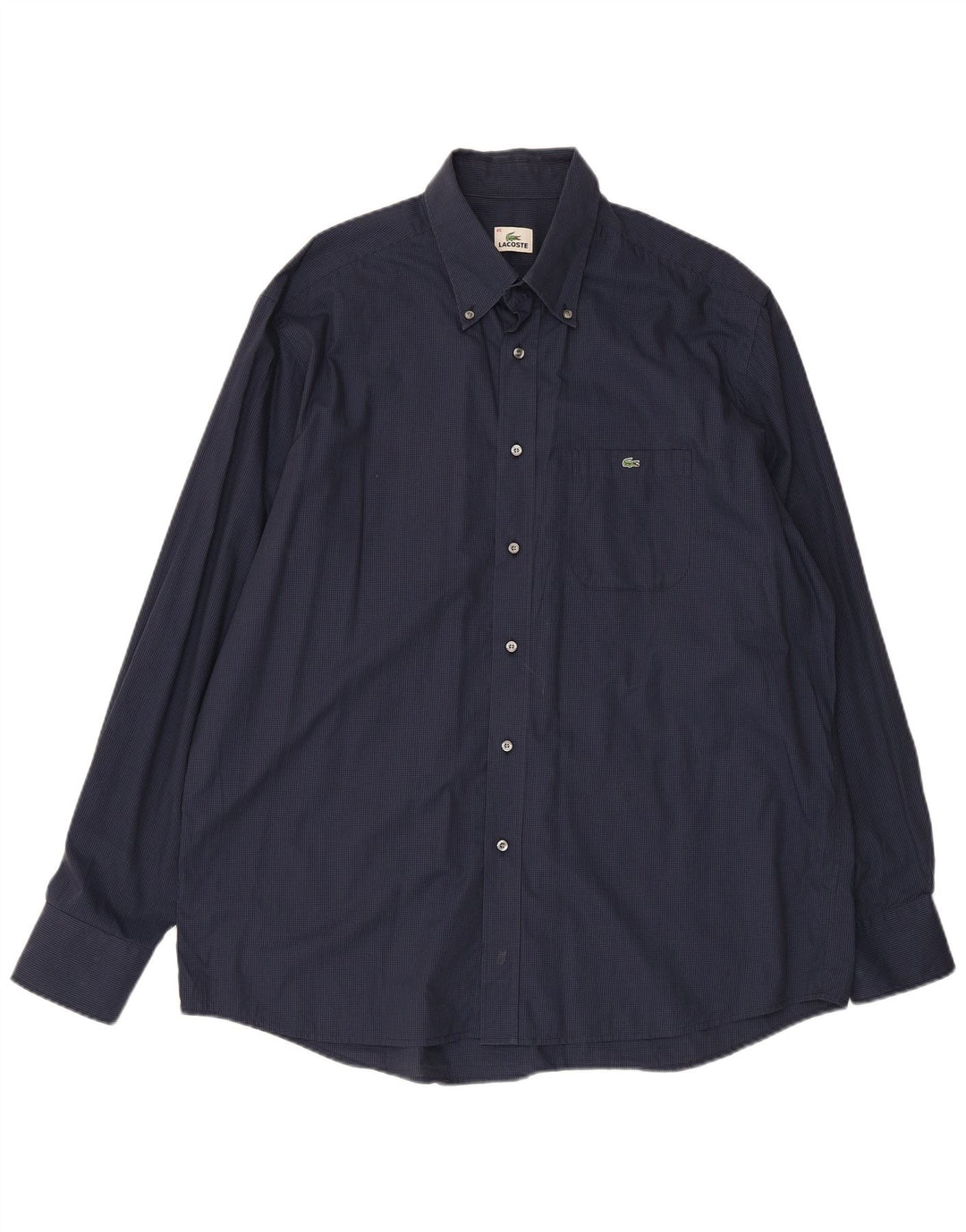Koszula męska LACOSTE rozmiar 45 XL, bawełniana, granatowa w kratkę