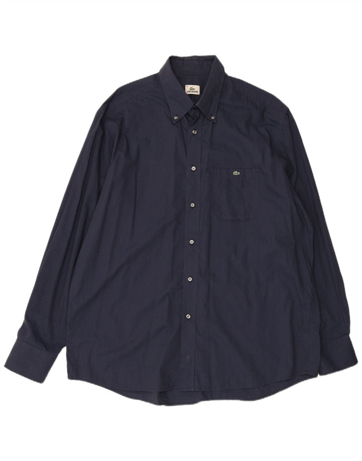 Koszula męska LACOSTE rozmiar 45 XL, bawełniana, granatowa w kratkę